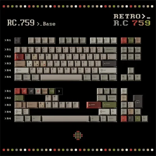 Keykobo Retro RC 759 Keycaps thumbnail 4