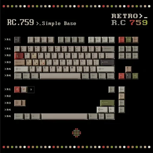 Keykobo Retro RC 759 Keycaps thumbnail 5