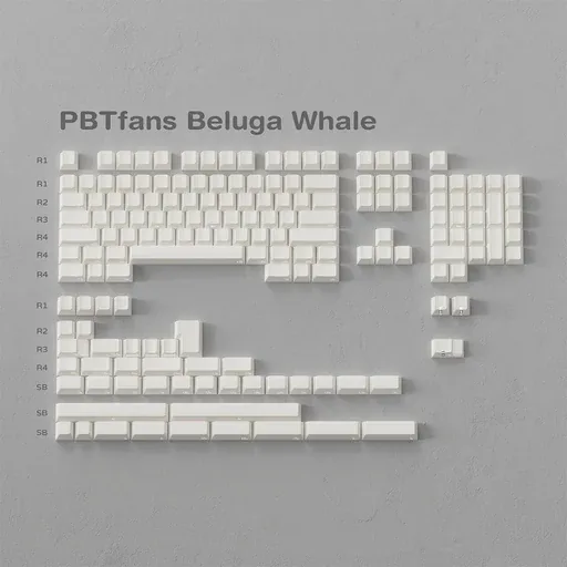 PBTfans Beluga Whale Blank Keycaps thumbnail 4