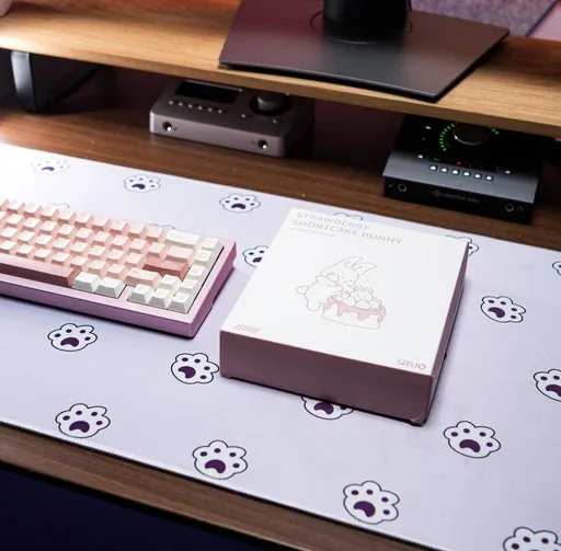Strawberry Bunny PBT Keycaps thumbnail 3