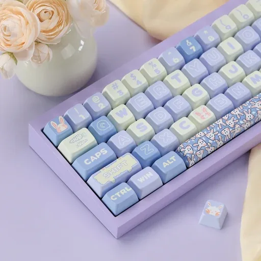 Milk Blue Rabbit MDA Profile Keycaps Set thumbnail 3