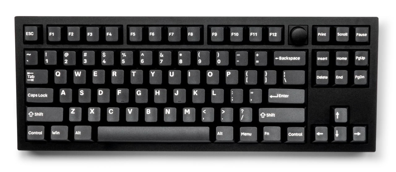 White-on-Black (WoB) PBT Keycaps, image 1 of 5