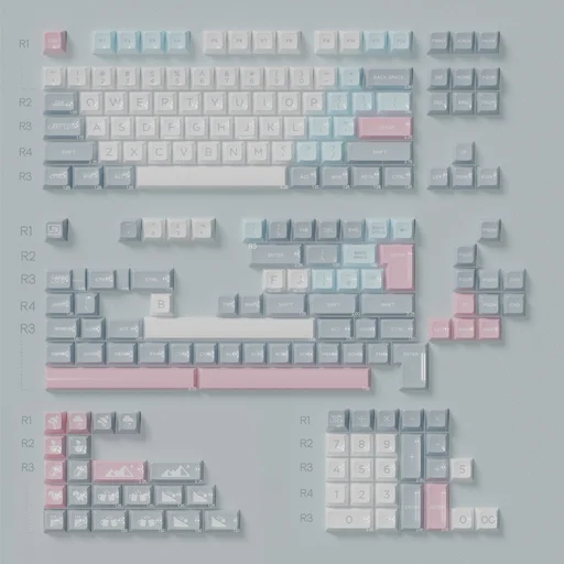 JTK HSA Profile Snow camping ABS keycaps